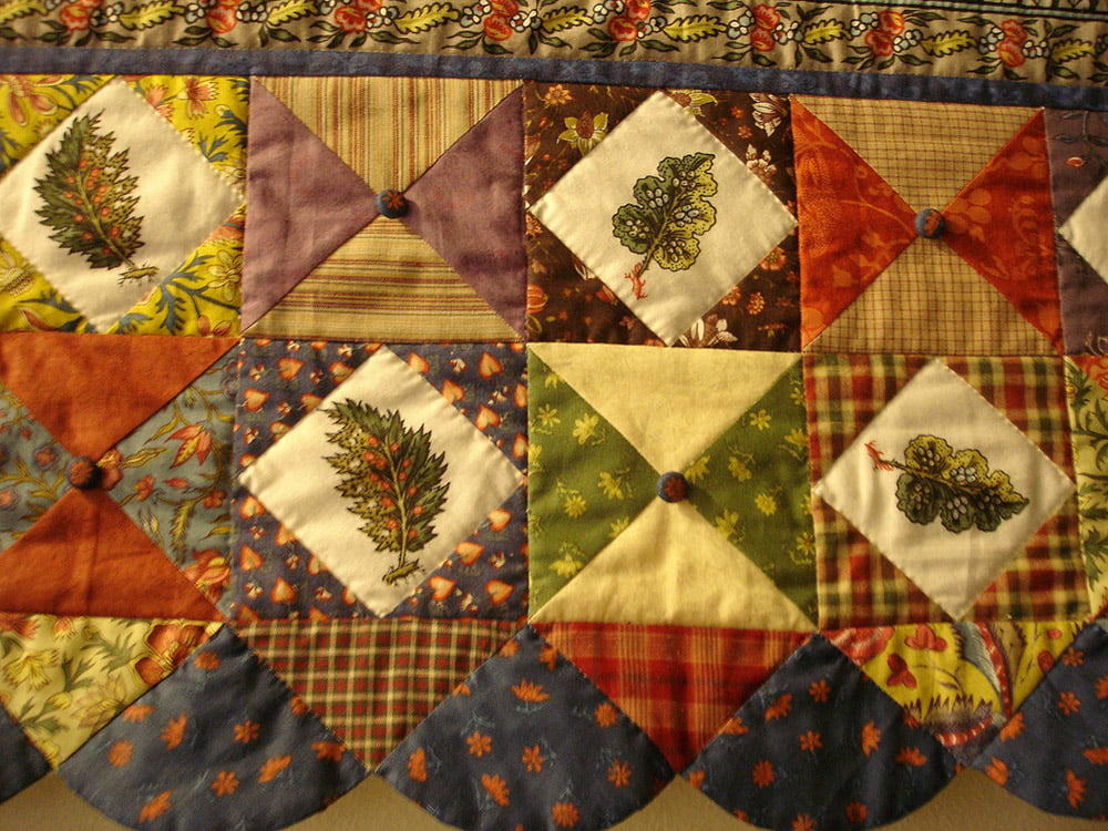 Un esempio di coperta realizzata con la tecnica patchwork...