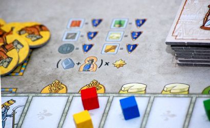 La tabella dei punti vittoria, con calcoli da fare degni del Eurogames più complessi. 