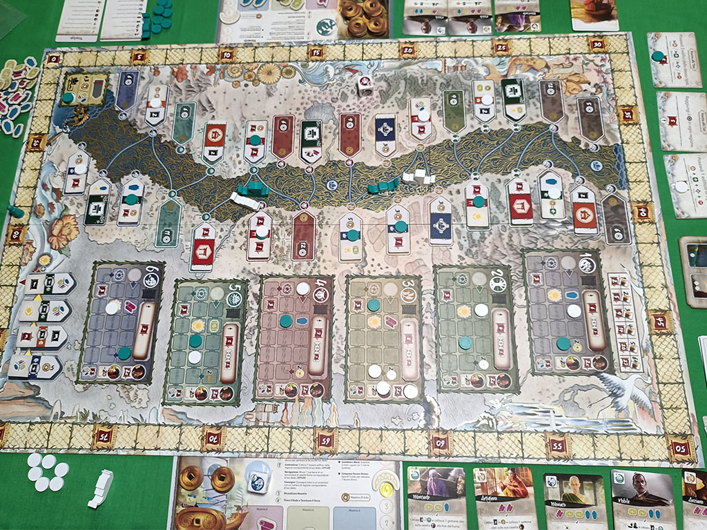 La plancia di gioco dove scorre Il Fiume d’Oro.