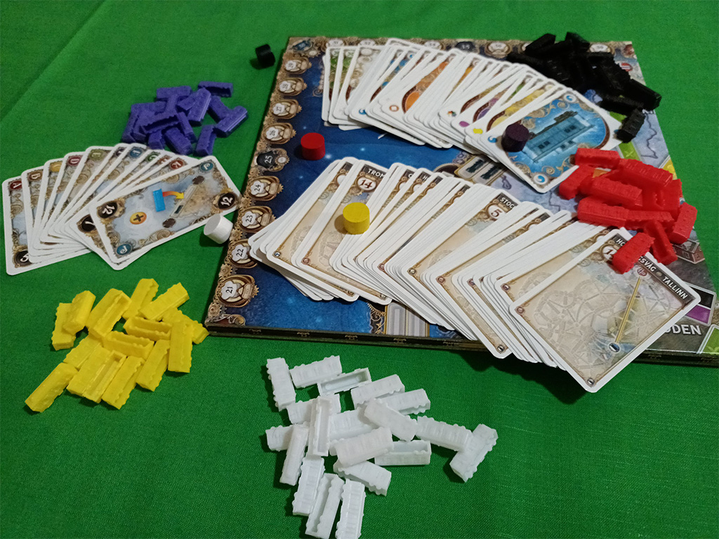 I materiali di Ticket to Ride: Northern Light.