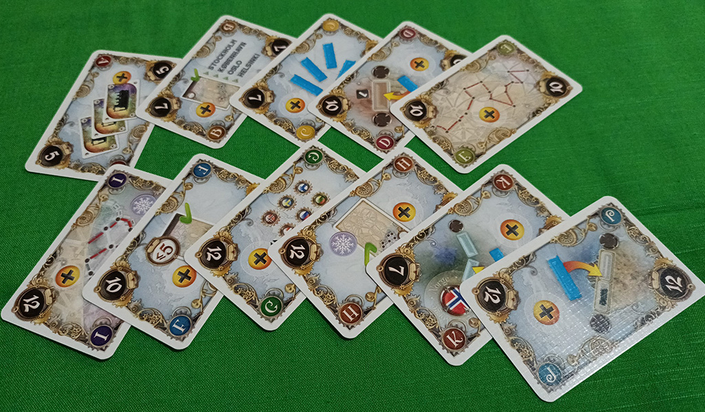 Le carte Bonus di Ticket to Ride: Northern Light.