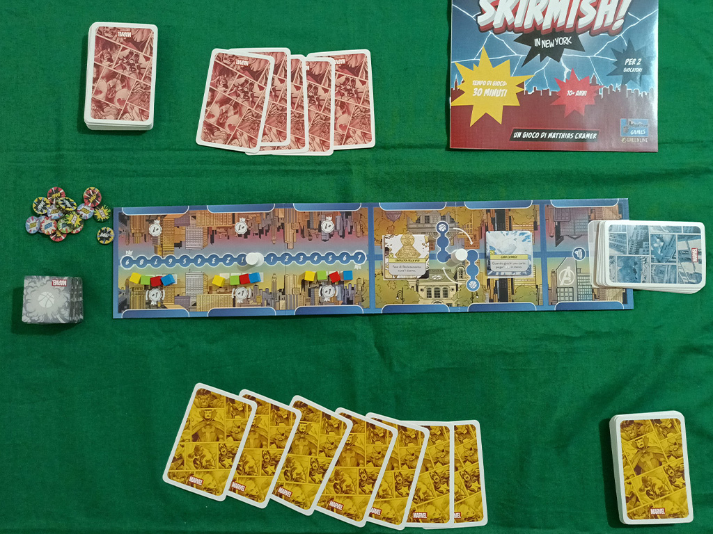 Il setup di Marvel: Skirmish! In New York.