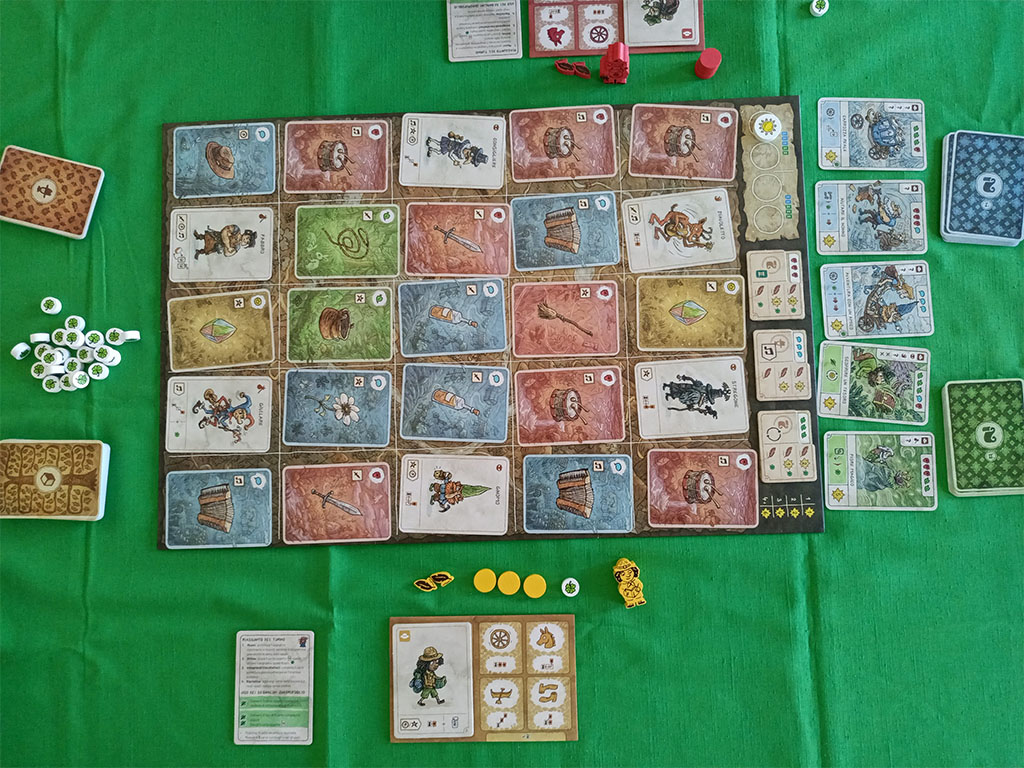 Il setup di Pilgrims: Una Curiosa Avventura.