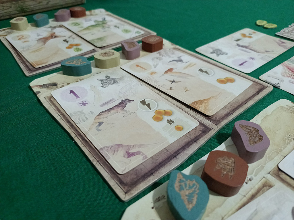 Una partita a First Giants presenta una durata molto contenuta e il gioco scala perfettamente in base al numero dei giocatori. 