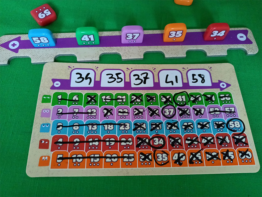 L'esito di una partita a Magic Five, con il codice esatto decifrato.