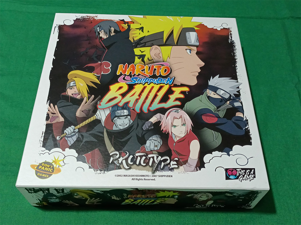 La scatola del prototipo di Naruto Shippuden Battle.
